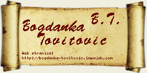 Bogdanka Tovitović vizit kartica
